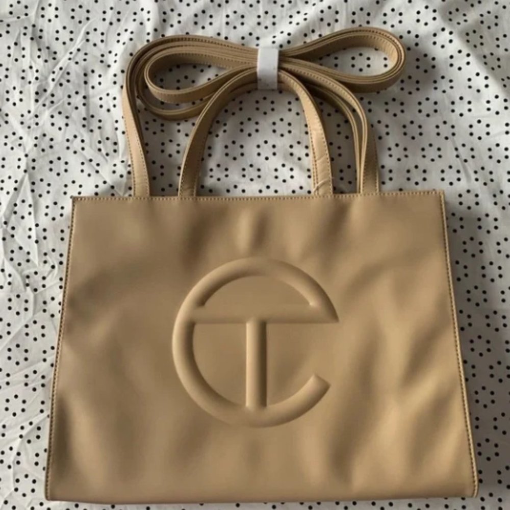 Telfar Medium Cream Shopping Bag - Picture 1 of 2